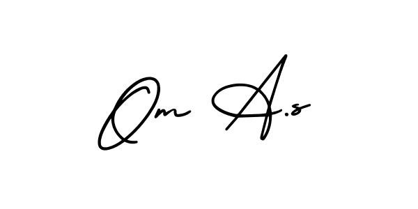 Create a beautiful signature design for name Om A.s. With this signature (AmerikaSignatureDemo-Regular) fonts, you can make a handwritten signature for free. Om A.s signature style 3 images and pictures png