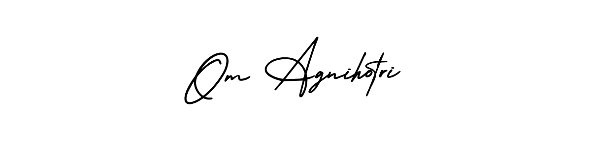 if you are searching for the best signature style for your name Om Agnihotri. so please give up your signature search. here we have designed multiple signature styles  using AmerikaSignatureDemo-Regular. Om Agnihotri signature style 3 images and pictures png