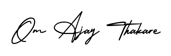 Once you've used our free online signature maker to create your best signature AmerikaSignatureDemo-Regular style, it's time to enjoy signing your documents with Om Ajay Thakare name. Om Ajay Thakare signature style 3 images and pictures png