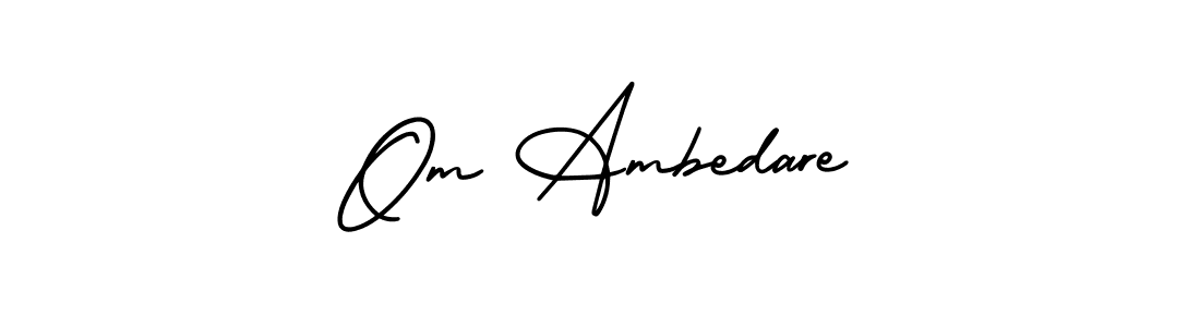 Design your own signature with our free online signature maker. With this signature software, you can create a handwritten (AmerikaSignatureDemo-Regular) signature for name Om Ambedare. Om Ambedare signature style 3 images and pictures png