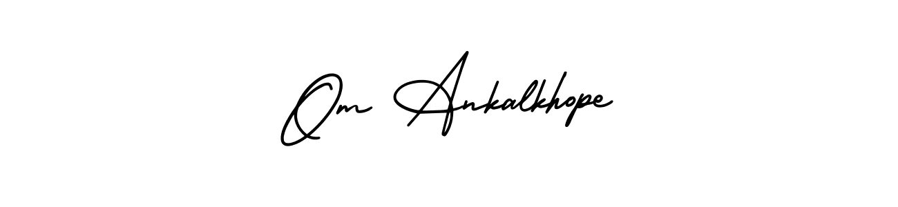 Create a beautiful signature design for name Om Ankalkhope. With this signature (AmerikaSignatureDemo-Regular) fonts, you can make a handwritten signature for free. Om Ankalkhope signature style 3 images and pictures png
