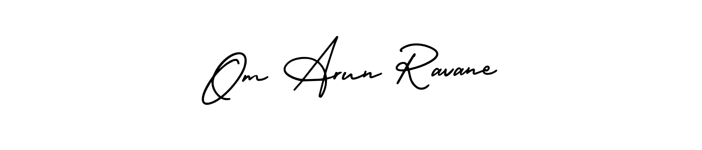 It looks lik you need a new signature style for name Om Arun Ravane. Design unique handwritten (AmerikaSignatureDemo-Regular) signature with our free signature maker in just a few clicks. Om Arun Ravane signature style 3 images and pictures png