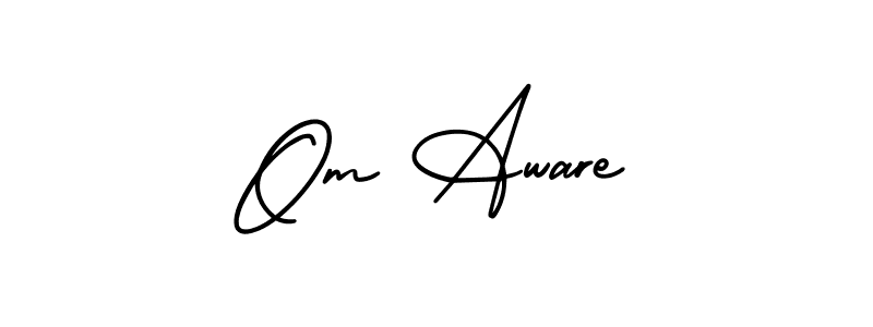 It looks lik you need a new signature style for name Om Aware. Design unique handwritten (AmerikaSignatureDemo-Regular) signature with our free signature maker in just a few clicks. Om Aware signature style 3 images and pictures png