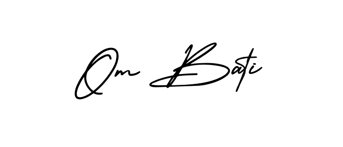 Create a beautiful signature design for name Om Bati. With this signature (AmerikaSignatureDemo-Regular) fonts, you can make a handwritten signature for free. Om Bati signature style 3 images and pictures png