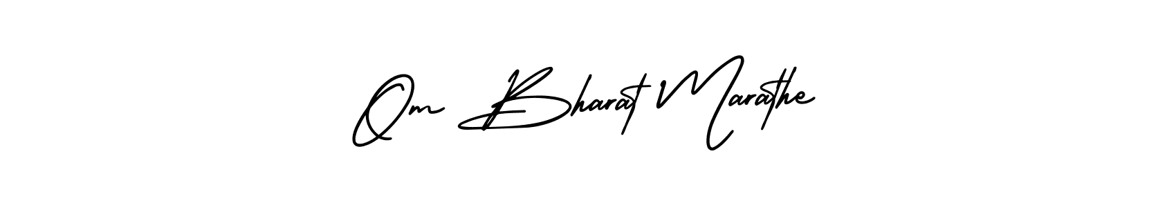 Om Bharat Marathe stylish signature style. Best Handwritten Sign (AmerikaSignatureDemo-Regular) for my name. Handwritten Signature Collection Ideas for my name Om Bharat Marathe. Om Bharat Marathe signature style 3 images and pictures png