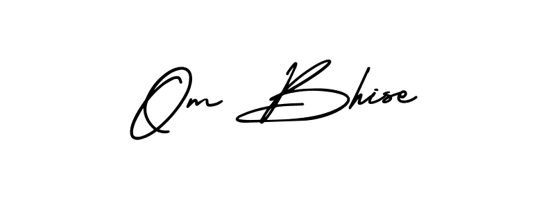 Om Bhise stylish signature style. Best Handwritten Sign (AmerikaSignatureDemo-Regular) for my name. Handwritten Signature Collection Ideas for my name Om Bhise. Om Bhise signature style 3 images and pictures png