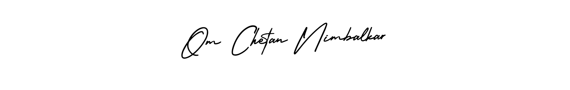 Also You can easily find your signature by using the search form. We will create Om Chetan Nimbalkar name handwritten signature images for you free of cost using AmerikaSignatureDemo-Regular sign style. Om Chetan Nimbalkar signature style 3 images and pictures png