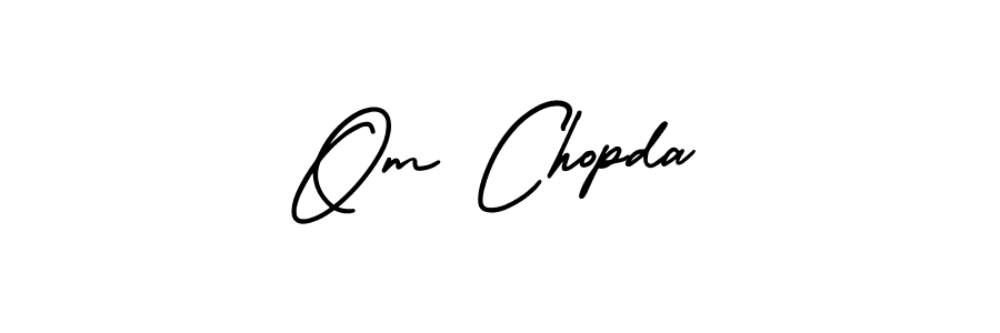 How to Draw Om Chopda signature style? AmerikaSignatureDemo-Regular is a latest design signature styles for name Om Chopda. Om Chopda signature style 3 images and pictures png