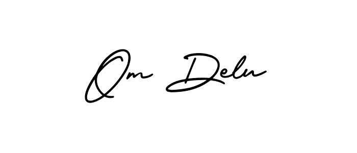 Make a beautiful signature design for name Om Delu. With this signature (AmerikaSignatureDemo-Regular) style, you can create a handwritten signature for free. Om Delu signature style 3 images and pictures png