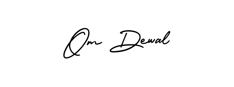Use a signature maker to create a handwritten signature online. With this signature software, you can design (AmerikaSignatureDemo-Regular) your own signature for name Om Dewal. Om Dewal signature style 3 images and pictures png