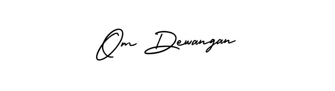 This is the best signature style for the Om Dewangan name. Also you like these signature font (AmerikaSignatureDemo-Regular). Mix name signature. Om Dewangan signature style 3 images and pictures png