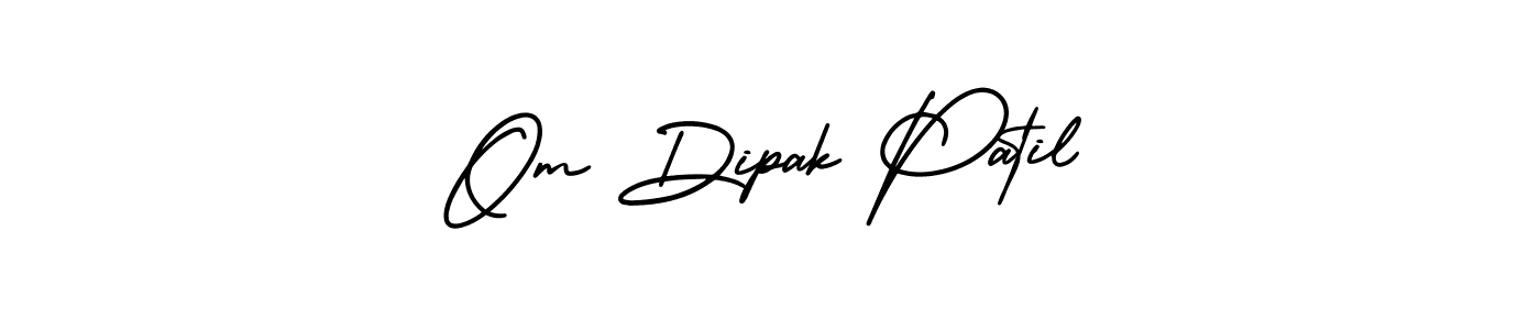 Make a beautiful signature design for name Om Dipak Patil. With this signature (AmerikaSignatureDemo-Regular) style, you can create a handwritten signature for free. Om Dipak Patil signature style 3 images and pictures png