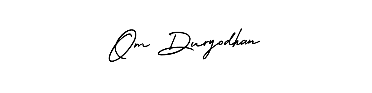 Om Duryodhan stylish signature style. Best Handwritten Sign (AmerikaSignatureDemo-Regular) for my name. Handwritten Signature Collection Ideas for my name Om Duryodhan. Om Duryodhan signature style 3 images and pictures png