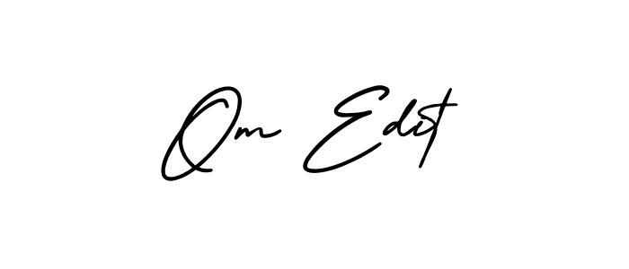 How to make Om Edit signature? AmerikaSignatureDemo-Regular is a professional autograph style. Create handwritten signature for Om Edit name. Om Edit signature style 3 images and pictures png