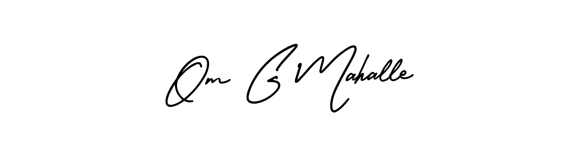 Make a beautiful signature design for name Om G Mahalle. With this signature (AmerikaSignatureDemo-Regular) style, you can create a handwritten signature for free. Om G Mahalle signature style 3 images and pictures png