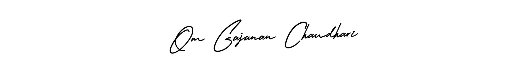 How to make Om Gajanan Chaudhari name signature. Use AmerikaSignatureDemo-Regular style for creating short signs online. This is the latest handwritten sign. Om Gajanan Chaudhari signature style 3 images and pictures png