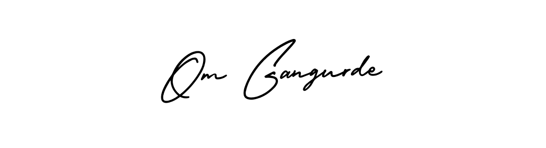 Om Gangurde stylish signature style. Best Handwritten Sign (AmerikaSignatureDemo-Regular) for my name. Handwritten Signature Collection Ideas for my name Om Gangurde. Om Gangurde signature style 3 images and pictures png