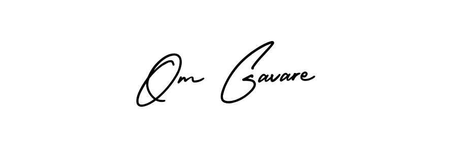 Make a beautiful signature design for name Om Gavare. With this signature (AmerikaSignatureDemo-Regular) style, you can create a handwritten signature for free. Om Gavare signature style 3 images and pictures png