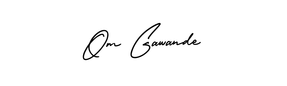 Make a beautiful signature design for name Om Gawande. Use this online signature maker to create a handwritten signature for free. Om Gawande signature style 3 images and pictures png