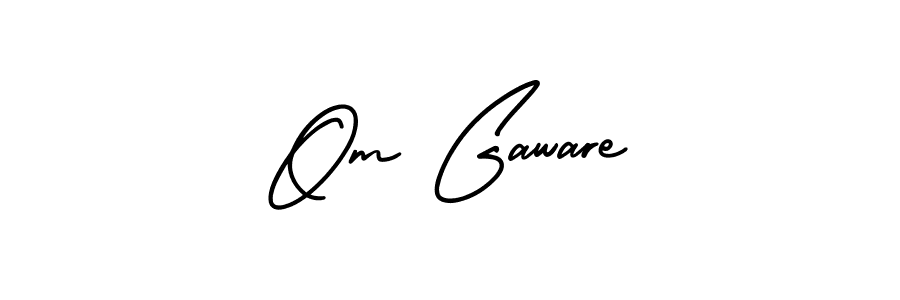 How to Draw Om Gaware signature style? AmerikaSignatureDemo-Regular is a latest design signature styles for name Om Gaware. Om Gaware signature style 3 images and pictures png