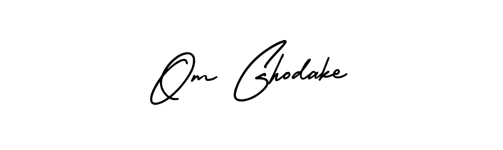 AmerikaSignatureDemo-Regular is a professional signature style that is perfect for those who want to add a touch of class to their signature. It is also a great choice for those who want to make their signature more unique. Get Om Ghodake name to fancy signature for free. Om Ghodake signature style 3 images and pictures png