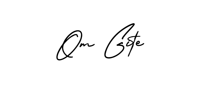 Make a beautiful signature design for name Om Gite. Use this online signature maker to create a handwritten signature for free. Om Gite signature style 3 images and pictures png