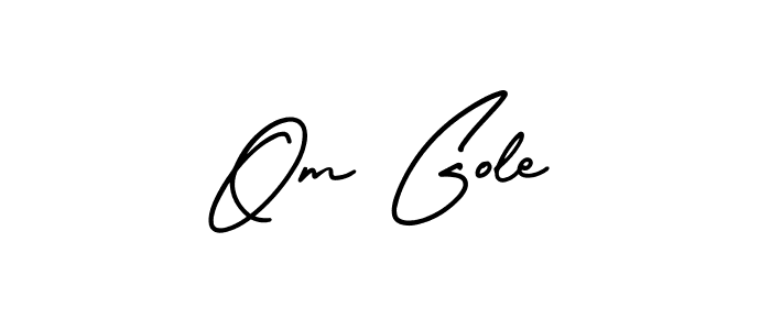 Use a signature maker to create a handwritten signature online. With this signature software, you can design (AmerikaSignatureDemo-Regular) your own signature for name Om Gole. Om Gole signature style 3 images and pictures png