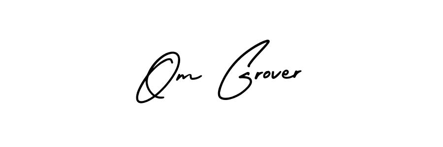 Use a signature maker to create a handwritten signature online. With this signature software, you can design (AmerikaSignatureDemo-Regular) your own signature for name Om Grover. Om Grover signature style 3 images and pictures png