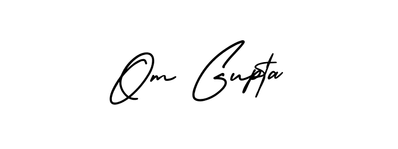 Create a beautiful signature design for name Om Gupta. With this signature (AmerikaSignatureDemo-Regular) fonts, you can make a handwritten signature for free. Om Gupta signature style 3 images and pictures png