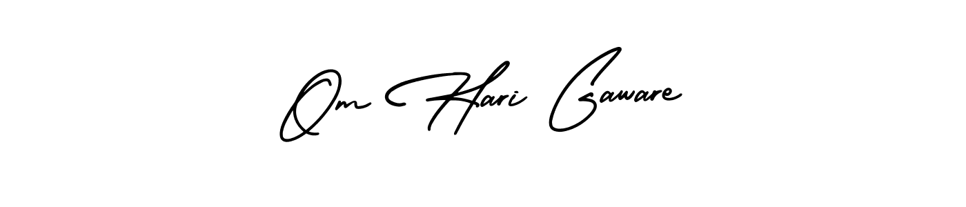Make a beautiful signature design for name Om Hari Gaware. With this signature (AmerikaSignatureDemo-Regular) style, you can create a handwritten signature for free. Om Hari Gaware signature style 3 images and pictures png