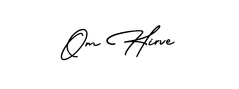 Also You can easily find your signature by using the search form. We will create Om Hirve name handwritten signature images for you free of cost using AmerikaSignatureDemo-Regular sign style. Om Hirve signature style 3 images and pictures png