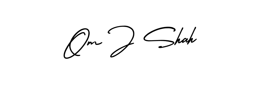 How to Draw Om J Shah signature style? AmerikaSignatureDemo-Regular is a latest design signature styles for name Om J Shah. Om J Shah signature style 3 images and pictures png