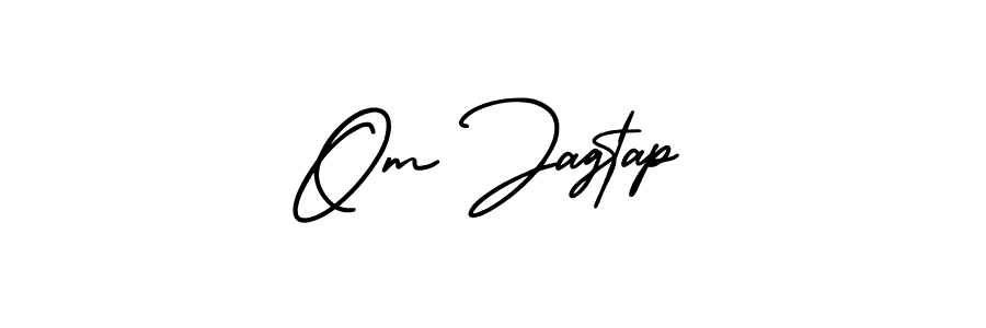 if you are searching for the best signature style for your name Om Jagtap. so please give up your signature search. here we have designed multiple signature styles  using AmerikaSignatureDemo-Regular. Om Jagtap signature style 3 images and pictures png