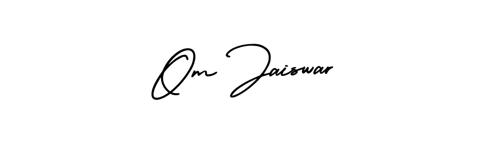 The best way (AmerikaSignatureDemo-Regular) to make a short signature is to pick only two or three words in your name. The name Om Jaiswar include a total of six letters. For converting this name. Om Jaiswar signature style 3 images and pictures png