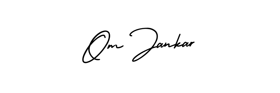 How to make Om Jankar signature? AmerikaSignatureDemo-Regular is a professional autograph style. Create handwritten signature for Om Jankar name. Om Jankar signature style 3 images and pictures png