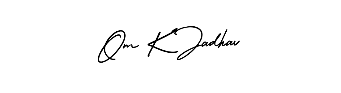 Create a beautiful signature design for name Om K Jadhav. With this signature (AmerikaSignatureDemo-Regular) fonts, you can make a handwritten signature for free. Om K Jadhav signature style 3 images and pictures png