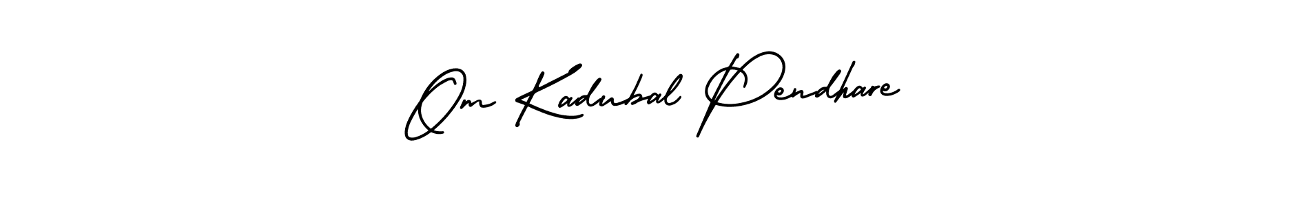 How to make Om Kadubal Pendhare name signature. Use AmerikaSignatureDemo-Regular style for creating short signs online. This is the latest handwritten sign. Om Kadubal Pendhare signature style 3 images and pictures png