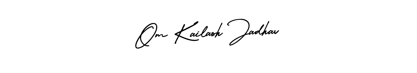 It looks lik you need a new signature style for name Om Kailash Jadhav. Design unique handwritten (AmerikaSignatureDemo-Regular) signature with our free signature maker in just a few clicks. Om Kailash Jadhav signature style 3 images and pictures png