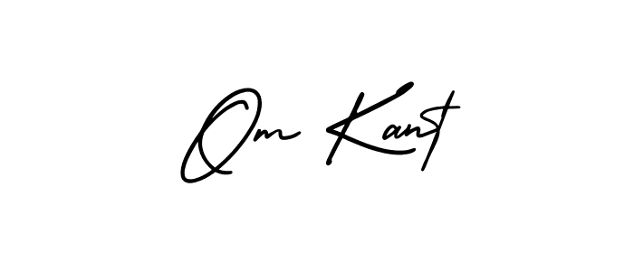 You should practise on your own different ways (AmerikaSignatureDemo-Regular) to write your name (Om Kant) in signature. don't let someone else do it for you. Om Kant signature style 3 images and pictures png