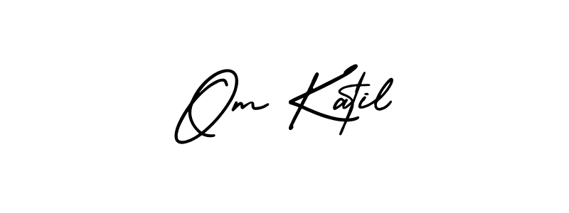 Also we have Om Katil name is the best signature style. Create professional handwritten signature collection using AmerikaSignatureDemo-Regular autograph style. Om Katil signature style 3 images and pictures png