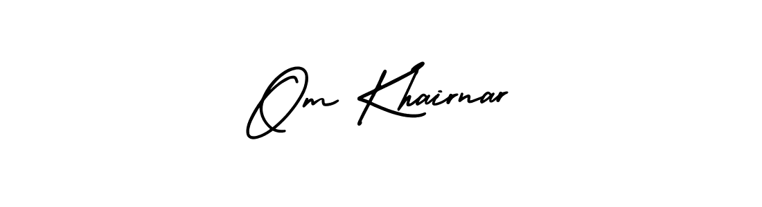 Use a signature maker to create a handwritten signature online. With this signature software, you can design (AmerikaSignatureDemo-Regular) your own signature for name Om Khairnar. Om Khairnar signature style 3 images and pictures png
