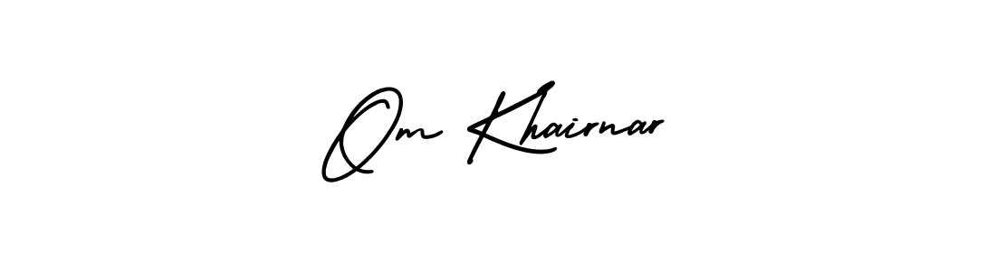 Design your own signature with our free online signature maker. With this signature software, you can create a handwritten (AmerikaSignatureDemo-Regular) signature for name Om Khairnar. Om Khairnar signature style 3 images and pictures png