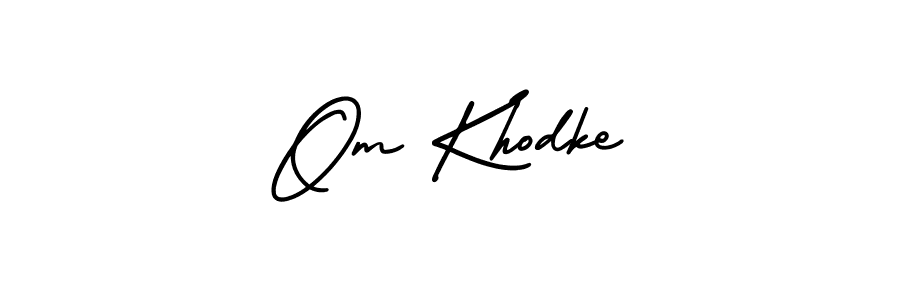 Make a beautiful signature design for name Om Khodke. With this signature (AmerikaSignatureDemo-Regular) style, you can create a handwritten signature for free. Om Khodke signature style 3 images and pictures png