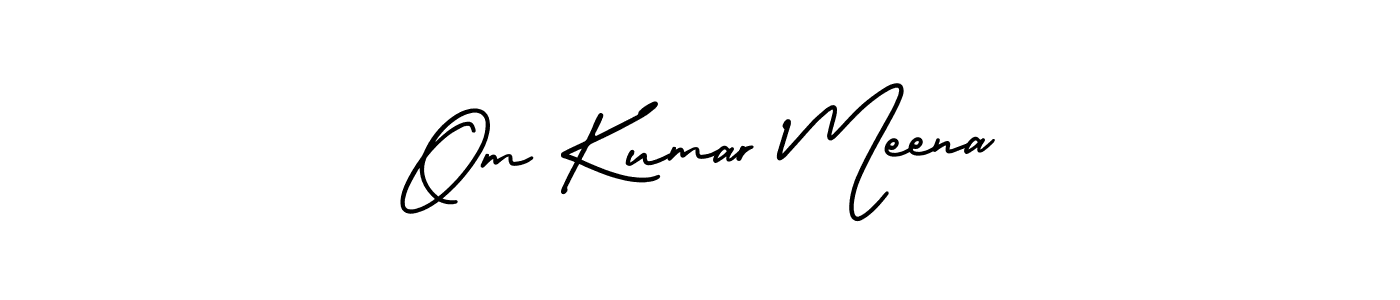 Make a beautiful signature design for name Om Kumar Meena. With this signature (AmerikaSignatureDemo-Regular) style, you can create a handwritten signature for free. Om Kumar Meena signature style 3 images and pictures png