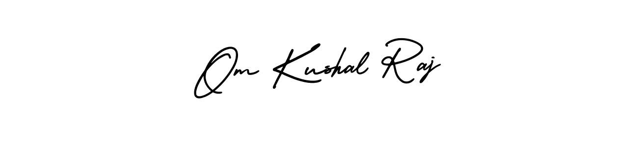 if you are searching for the best signature style for your name Om Kushal Raj. so please give up your signature search. here we have designed multiple signature styles  using AmerikaSignatureDemo-Regular. Om Kushal Raj signature style 3 images and pictures png