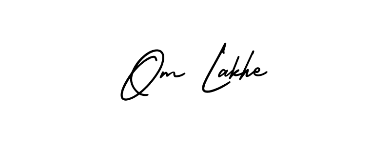 How to make Om Lakhe signature? AmerikaSignatureDemo-Regular is a professional autograph style. Create handwritten signature for Om Lakhe name. Om Lakhe signature style 3 images and pictures png