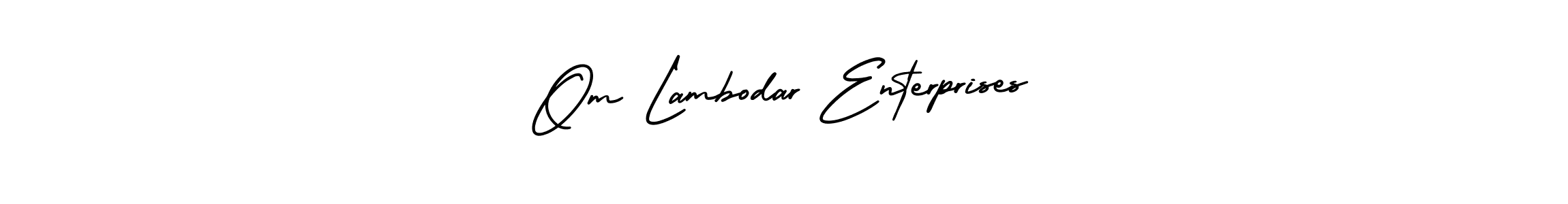 How to Draw Om Lambodar Enterprises signature style? AmerikaSignatureDemo-Regular is a latest design signature styles for name Om Lambodar Enterprises. Om Lambodar Enterprises signature style 3 images and pictures png