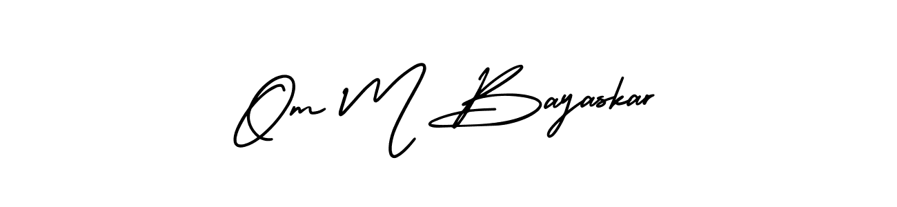 Also we have Om M Bayaskar name is the best signature style. Create professional handwritten signature collection using AmerikaSignatureDemo-Regular autograph style. Om M Bayaskar signature style 3 images and pictures png