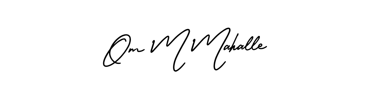 Make a beautiful signature design for name Om M Mahalle. With this signature (AmerikaSignatureDemo-Regular) style, you can create a handwritten signature for free. Om M Mahalle signature style 3 images and pictures png