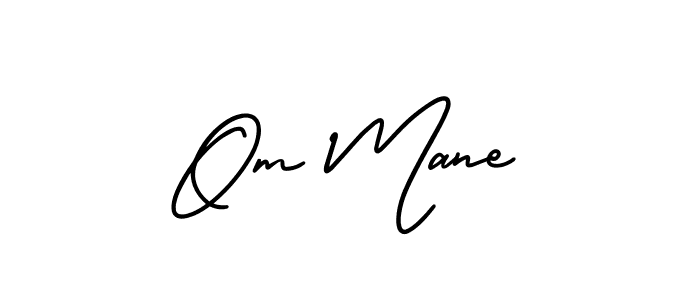 Similarly AmerikaSignatureDemo-Regular is the best handwritten signature design. Signature creator online .You can use it as an online autograph creator for name Om Mane. Om Mane signature style 3 images and pictures png